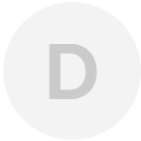 Placeholder profile icon with letter D.